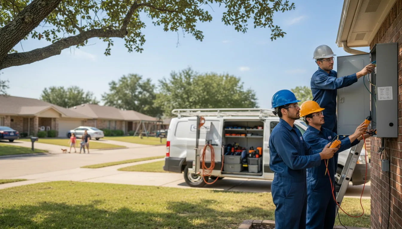 Certified electrician providing emergency electrical services in Desoto, TX